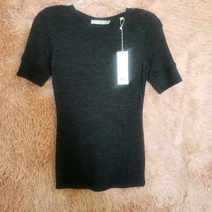 Short sleeved 100% wool t-shirt